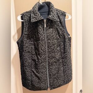 Leopard Print Sleeveless Jacket